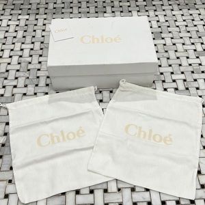 Chloé shoe box and 2 shoe bags.